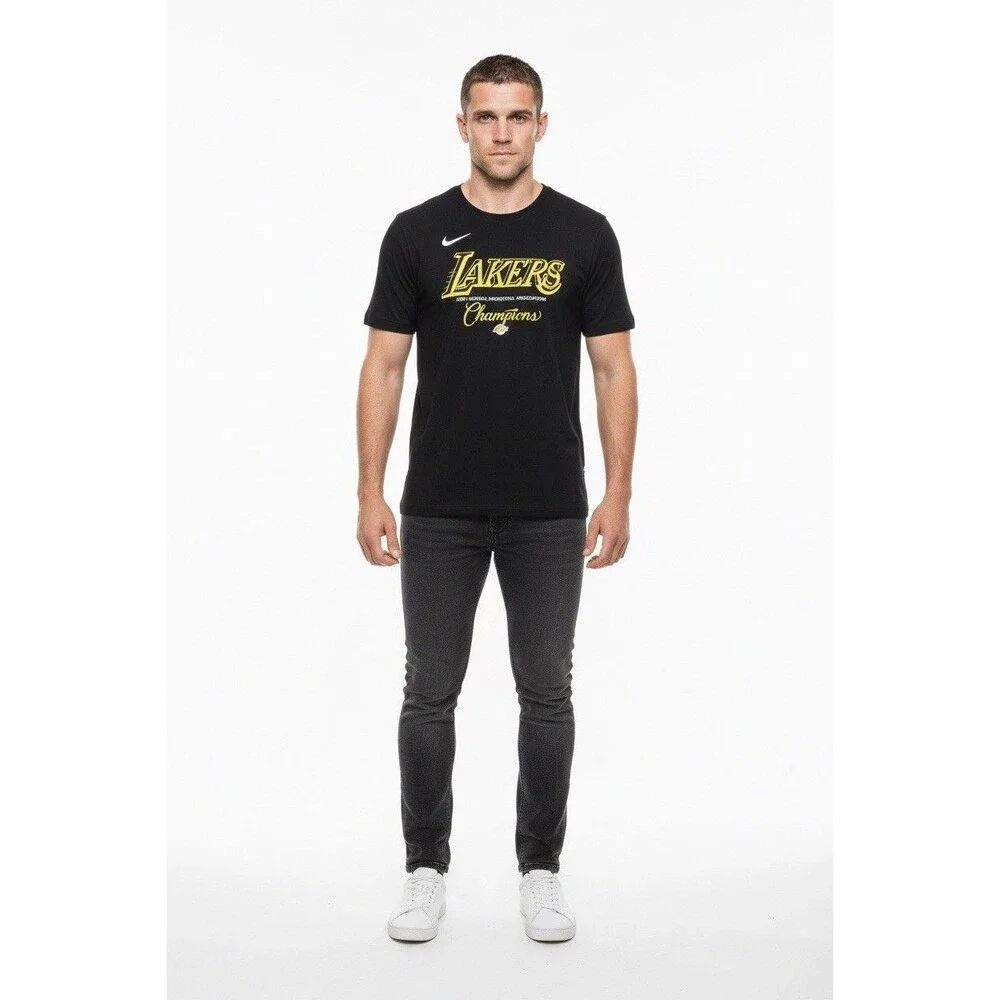 Nike 2020 Los Angeles Lakers NBA Finals Champion Black T-shirt XL Mens Dri-Fit